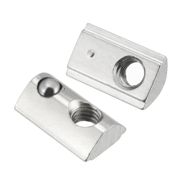 Unique Bargains Roll-In Spring M4 T Nut, Roll Ball Elastic Nuts for 2020 Series Aluminum Extrusion Profile, 20 Pcs