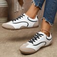 thumbnail image 3 of Women's Retro Fashion Sneakers Non Slip Comfortable Casual Running Shoes Breathable Classic Walking Trainers Beige Size 9, 3 of 7