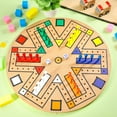 thumbnail image 6 of Wgmhea Wooden Fast Track Game, Fast Track Board Game for 3-6 Players – Family, 14.2-Inch Board, with 24 Board Game Pieces and 2 Dice, 6 Colors, 6 of 7