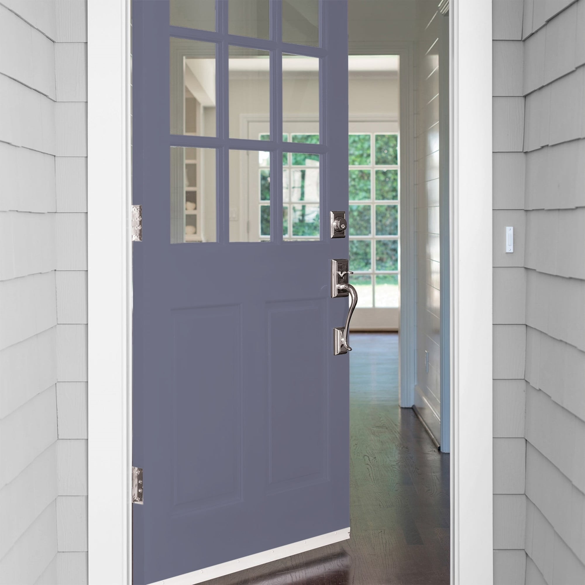 Glidden Fundamentals Old Mill Blue / Purple, Satin Exterior Paint, 1 Gallon