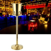 Floor Standing Champagne Ice Bucket with Stand, Stainless Steel Wine Drink Bar Cooler, Gold