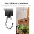 thumbnail image 3 of 4 Pack Hook Pulley, Retractable Hanger Easy Reach Hanging Flower Basket for Garden Baskets Pots and Birds Feeder Hang High up and Pull Down to Water Or Feed, 3 of 10