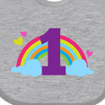 thumbnail image 4 of Inktastic 1st Birthday Rainbow Girls Baby Bib, 4 of 4