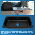 thumbnail image 4 of Drop In Kitchen Sink, 12.8x6.93x2.56inch Rectangle Undermount Bar Sink with 40mm Outlet, Rubber Gasket, Efficient Drainage Stainless Steel Sink Single Bowl for RV, 4 of 7