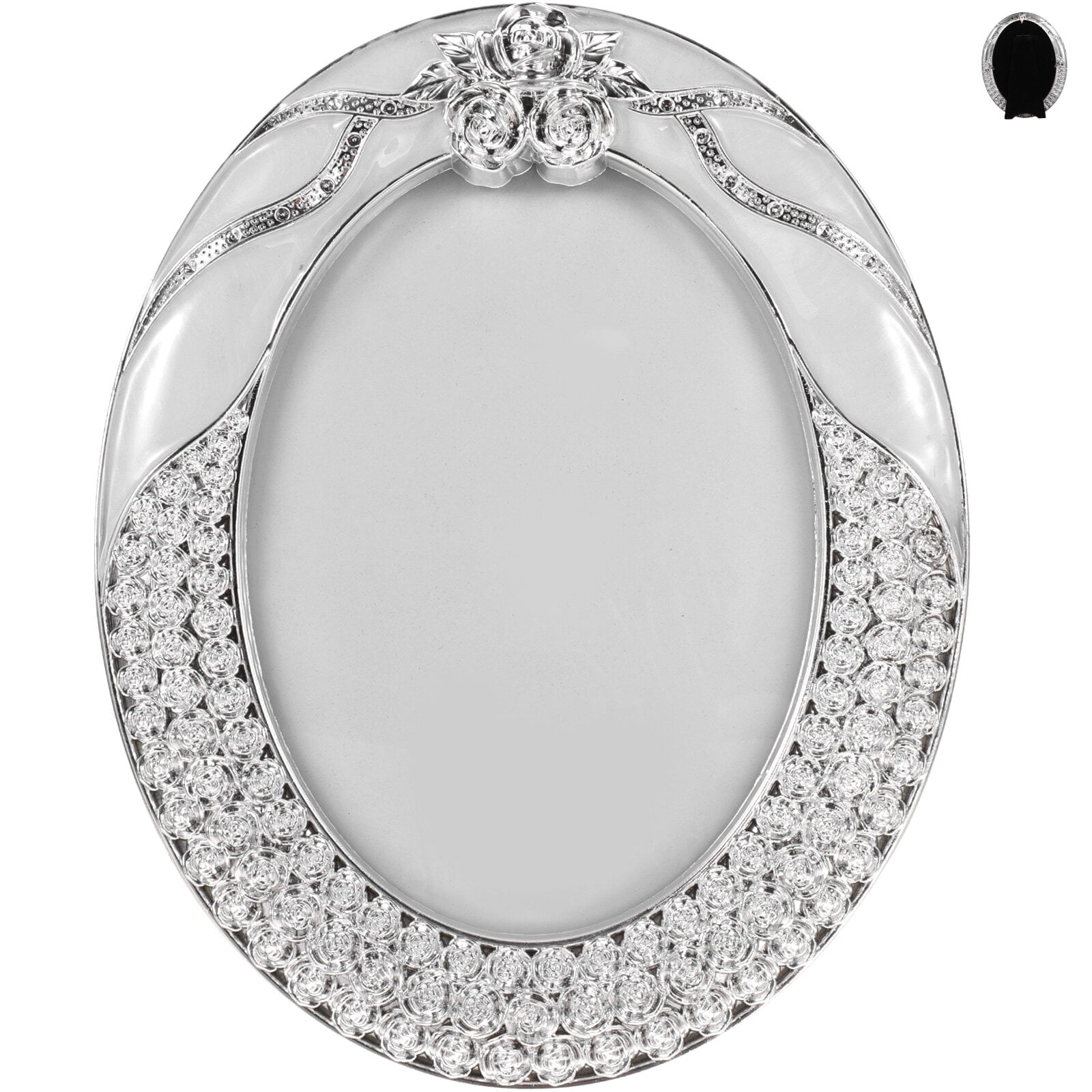 Homemaxs Vintage Picture Frame Oval Antique Photo Frame with Glass