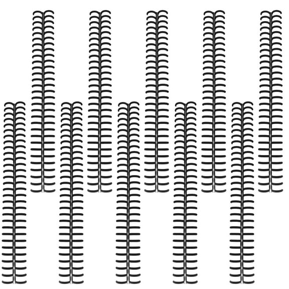 Raindrops 10 Pcs Binder Coil Binding Hinged Rings Spiral Office Black