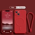 thumbnail image 1 of Funda magnética de silicona para iPhone 14 Pro, carcasa Original de lujo con correa, Magsafe, 13, 12 Mini, 11, X, XR, Xs, Max, 7, 8 Plus Fivean unisex, 1 of 2