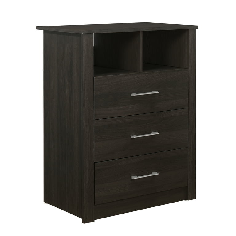 Coby 3 Drawer Dresser with Shelf Espresso by Hillsdale Living Essentials