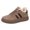 Khaki, variant on Womens Plus Size Winter Velvet Casual Board Shoes Thick Sole Lace-Up Warm Bread Loafers Chunky Platform Design