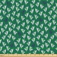 thumbnail image 2 of Ambesonne Nature Art Fabric by the Yard Upholstery, Tropical Herbs Motifs, 5 Yards, Forest Green White, 2 of 5