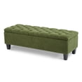 thumbnail image 4 of GZXS 51" Tufted Upholstered Boucle Storage Bench, Modern Large Flip-Top End of Bed Ottomans, for Bedroom, Window & Entryway (Green), 4 of 8