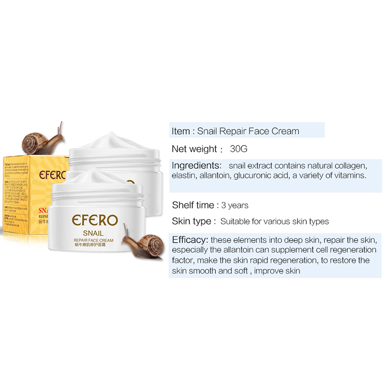Snail Essence Face Cream Anti Aging Whitening Anti Wrinkle Nourishing