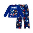 thumbnail image 1 of Pijama Sonic Niño Playera Manga Larga Chifón y Pantalón Brush Azul Talla 6, 2 Piezas, 1 of 3