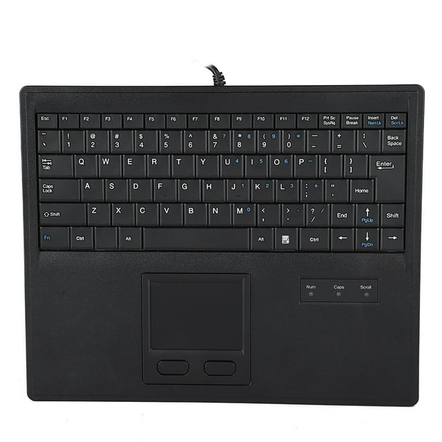 Precise Touch Control Black Wired Keyboard, 84 Keys Touchpad Keyboard, ABS Scirrors Foot Keys for Windows95/98/NT/ME/2000/2003/XP/Win7/Win8