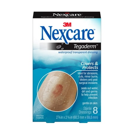 Suresite Transparent Film Dressing - Nexcare Tegaderm Waterproof Transparent Dressing, 2-3/8 in x 2 3/4 in, 8 ct.