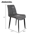 thumbnail image 6 of Set of 4 Modern Dining Chairs Faux Leather Metal Construction Cushioned Seats，Comfortable Office Chair-Gray, 6 of 7
