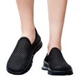 thumbnail image 4 of Willtoo Women's Mesh Slip On Walking Shoes, Lightweight Breathable Sneakers, Wide Toe Casual Loafers, Non Slip Comfortable Summer Shoes, 4 of 5