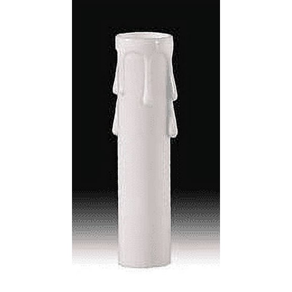 B&P Lamp® Standard Base, White Color Candle Covers With Drips, 4" Tall