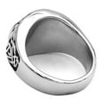 thumbnail image 4 of Celtic Cross Signet Ring Stainless Steel Trinity Knot Band, 4 of 5