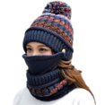thumbnail image 1 of Guardurnaity Conjunto de gorro de punto de invierno extra grueso y cálido, bufanda segura y agradable para la piel, gorro de invierno grueso y Sombreros Azul, 1 of 6