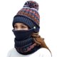 thumbnail image 1 of Guardurnaity Conjunto de gorro de punto de invierno extra grueso y cálido, bufanda segura y agradable para la piel, gorro de invierno grueso y Sombreros Azul, 1 of 6