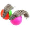 thumbnail image 2 of Electric Cat Teaser Ball With Feather Attachment Powered By Battery Interactive Pet Exercise Toy(Batteries not included), 2 of 8