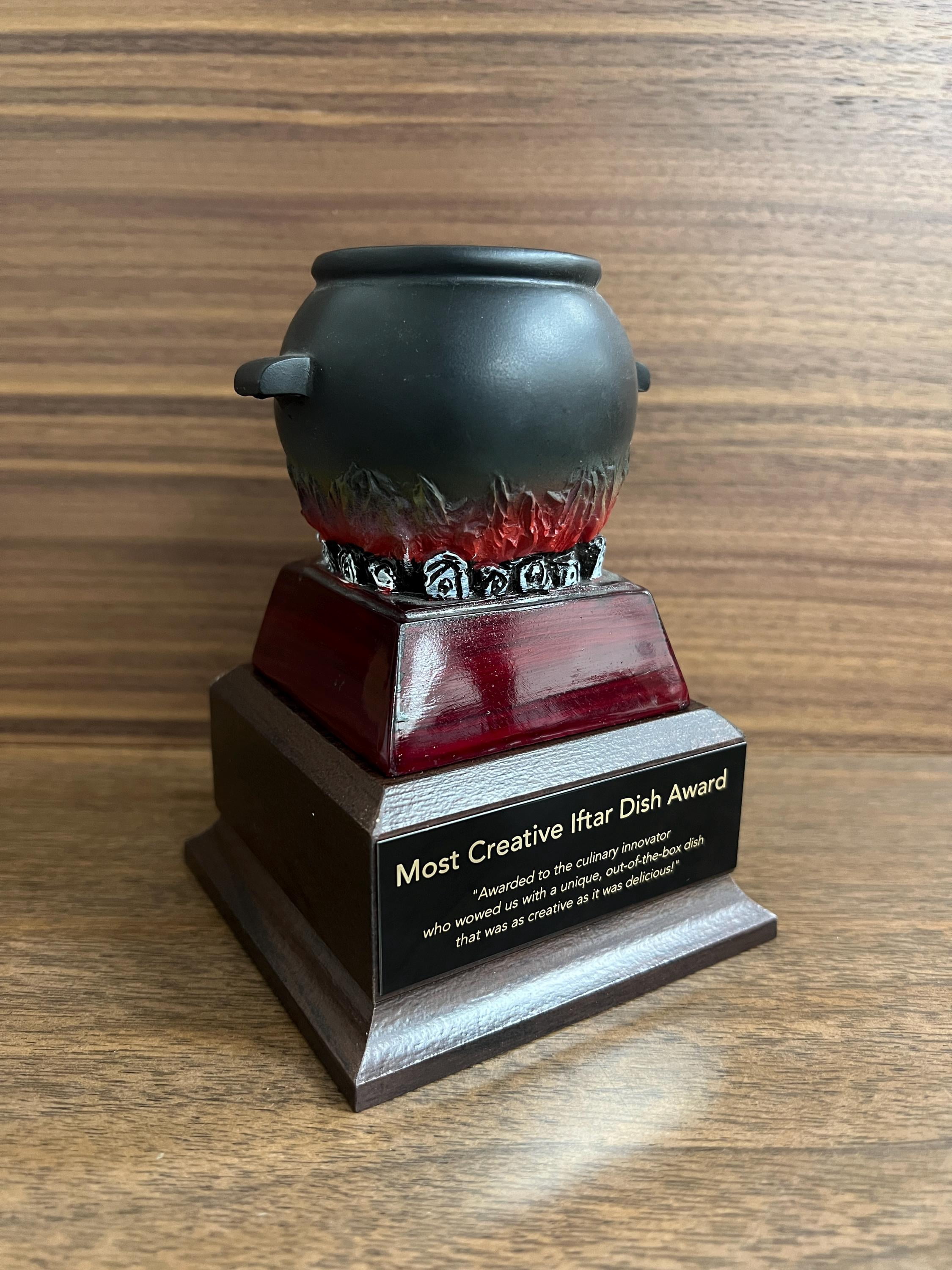Most Creative Iftar Dish Award - Personalized Ramadan Trophy & Unique Iftar Party Host Gift