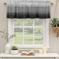 thumbnail image 2 of 2 Pack Valances for Window, Black Grey Ombre Short Curtains for Kitchen Bedroom Living Room, Modern Abstract Art Texture Rod Pocket Small Window Treatment Valance Drapes 54 x 18 Inch, 2 of 8
