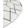thumbnail image 6 of Unique Loom Matrix Trellis Collection Area Rug - Deco (8' Round White/Gray), 6 of 7