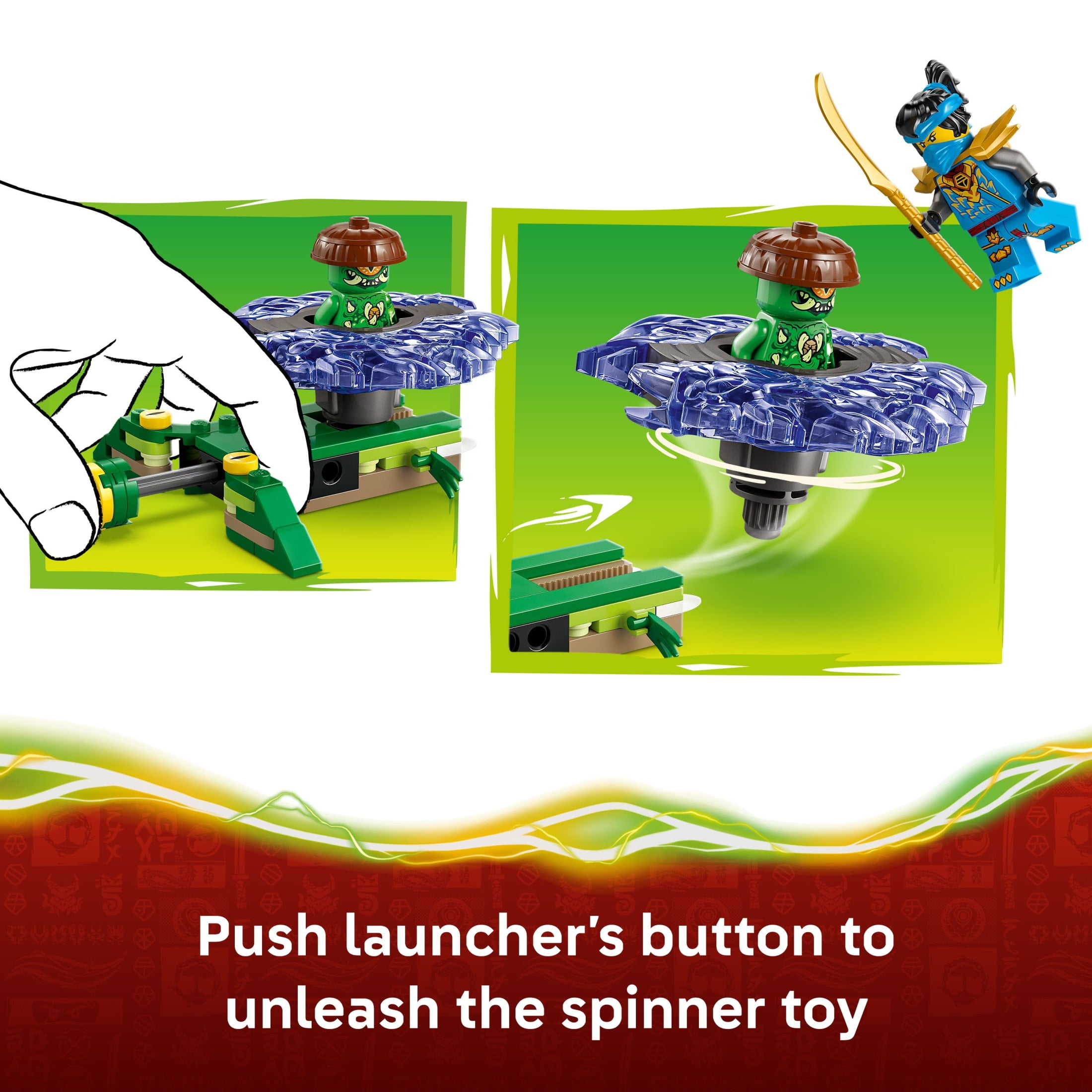 LEGO, NINJAGO Nya vs. Mutation Monster Spinner Toy, 71849, for