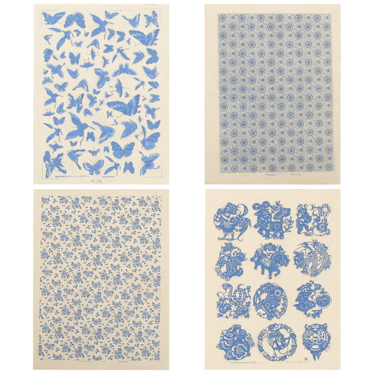4 Sheets Clay Transfer Paper Decal High Temperature Underglaze Colored Paper