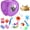 Violet, variant on Tripumer 15PCS Cat Toys Kitten Toys Combination Tunnel Interactive Cat Toys Cat Tunnel Tease Cat Stick Colorful Mouse Plush Ball Bell Ball for Cats