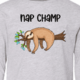 thumbnail image 4 of Inktastic Nap Champ Cute Sleeping Sloth Long Sleeve Youth T-Shirt, 4 of 5