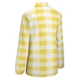 thumbnail image 5 of Yellow And White Check Pattern Long Sleeve Blouse Woman Streetwear Casual Shirts Summer Oversize Woman Streetwear Clothing Birthday Present, 5 of 7
