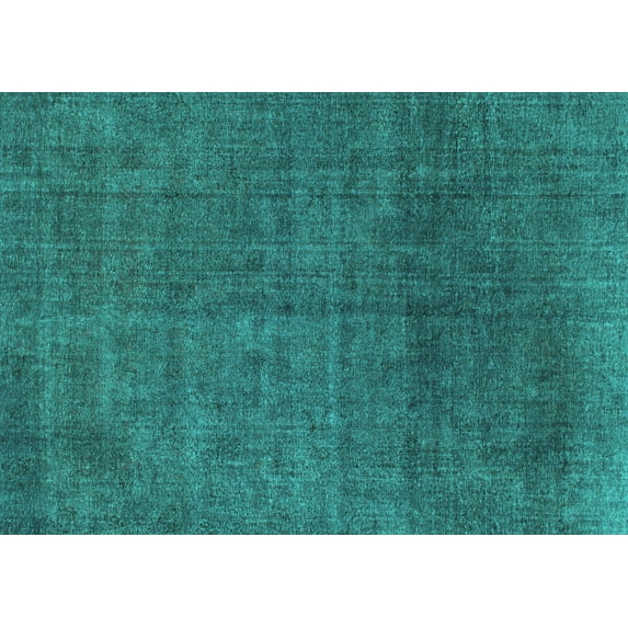 Ahgly Company Indoor Rectangle Abstract Turquoise Blue Modern Area Rugs, 2' x 5'
