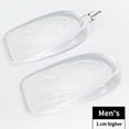 thumbnail image 3 of 2Pcs Semelles Intérieures Transparentes Semelles Intérieures en Cuir Semelles Intérieures Talon Demi-Coussin, Mâle, 1cm, 3 of 9
