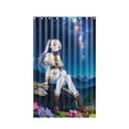 thumbnail image 5 of Frieren: Beyond Journey's End pattern Design polyester Fabric Shower Shower Curtain Liner Bathroom Washable 35.4 / 40 / 50 / 60*70IN, 5 of 7