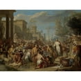 thumbnail image 2 of Jacques Ignatius de Roore 14x12 Black Ornate Wood Framed Double Matted Museum Art Print Titled: Jeroboam Sacrificing to the Idols (C. 1704 - C. 1744), 2 of 5