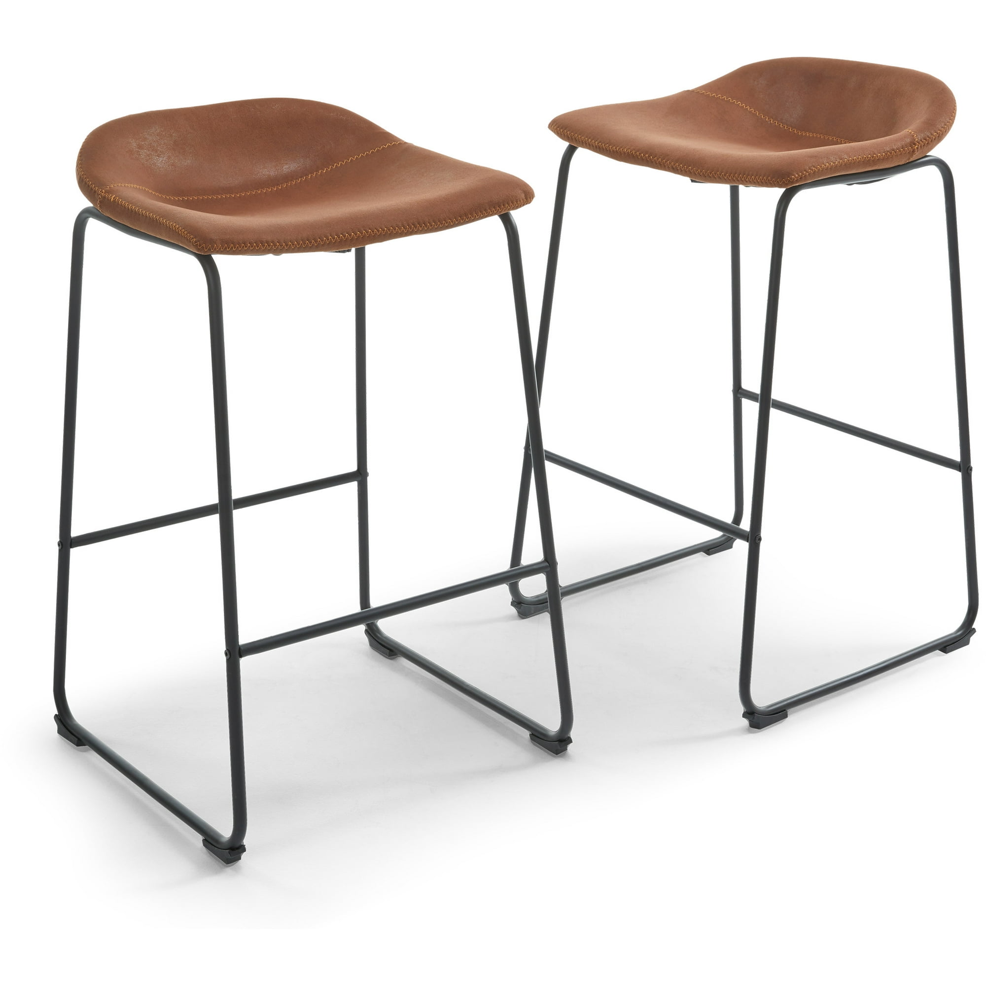 ClickDecor Landon 30” Bar Stools Set Of 2, For Kitchen Island, Kitchen Counter or High Table, Brown