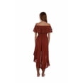 thumbnail image 2 of Scully Leather 100% Cotton Ginger Off Shoulder Hi/Lo Dress, 2 of 2
