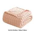 thumbnail image 2 of PureCasa Solid Color Plush Blankets for Home Travel, Polyester Luxury Throws Breathable Throw Blanket Comfortable Air Conditioning Quilt for Nap Sleep, Modern Home Decor, 40"x60", 1PC, Pink, 2 of 6
