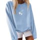 thumbnail image 1 of Gibobby Sudaderas para Mujer Sudaderas de Halloween para mujer playera casual de manga larga(Azul claro,M), 1 of 4