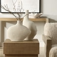 thumbnail image 2 of Uttermost Duostacked Matte White Vases Set of 2, 2 of 3