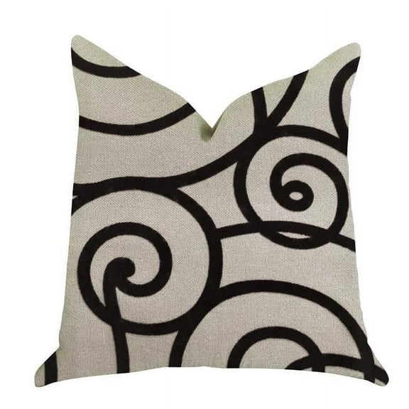 Moda Capella Black & White Luxury Throw Pillow, 20 x 36 in. King
