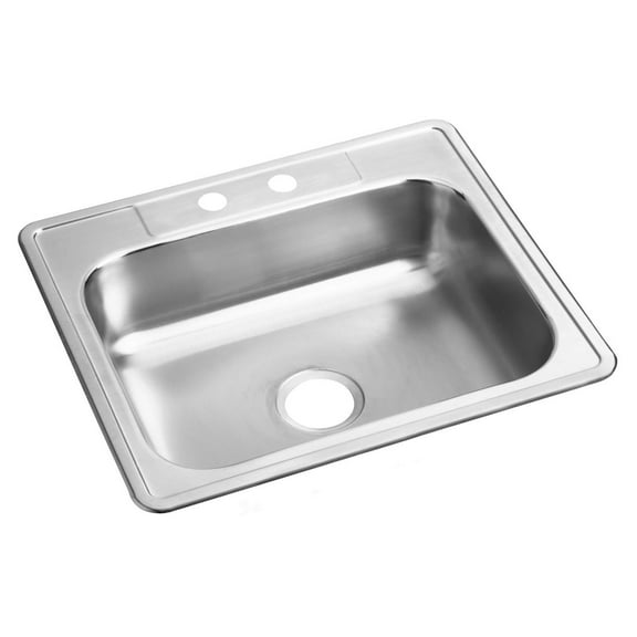 Elkay Dayton Stainless Steel 25" x 22" x 6-9/16", Single Bowl Drop-in Sink