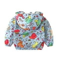 thumbnail image 3 of Odeerbi Kids Boys Winter Coat Dinosaur Printed Jacket Warm Outerwear Overcoat Fashion Casual Long Sleeve Hooded Jacket Sky Blue, 3 of 6