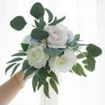 thumbnail image 2 of Langgg White Silk Rose Cascading Bouquets Exquisite Ribbon Tassel Photo Props, 2 of 9
