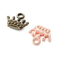 thumbnail image 2 of 1 set 20pcs 4 colors Zinc Alloy Pendants Crown Shape Mixed color 13x14x3mm Hole: 2mm 5pcs/color, 2 of 6