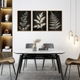 thumbnail image 2 of Black Tan Fern Leaf Framed Canvas Wall Art Set, Minimalist Botanical Wall Decor, Nature Fern Plant Silhouette Wall Painting, Modern Art Print for Living Room, Bedroom, Office 16"x24"x3, 2 of 6