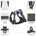 thumbnail image 3 of Vsdgher crystal Skull flower leaf Pattern Dog Harness,No Pull Pet Harness with Soft Padded Handle,Adjustable Reflective Vest with 2 Buckles,4 Slide Buckles,S-XL X-Large, 3 of 5